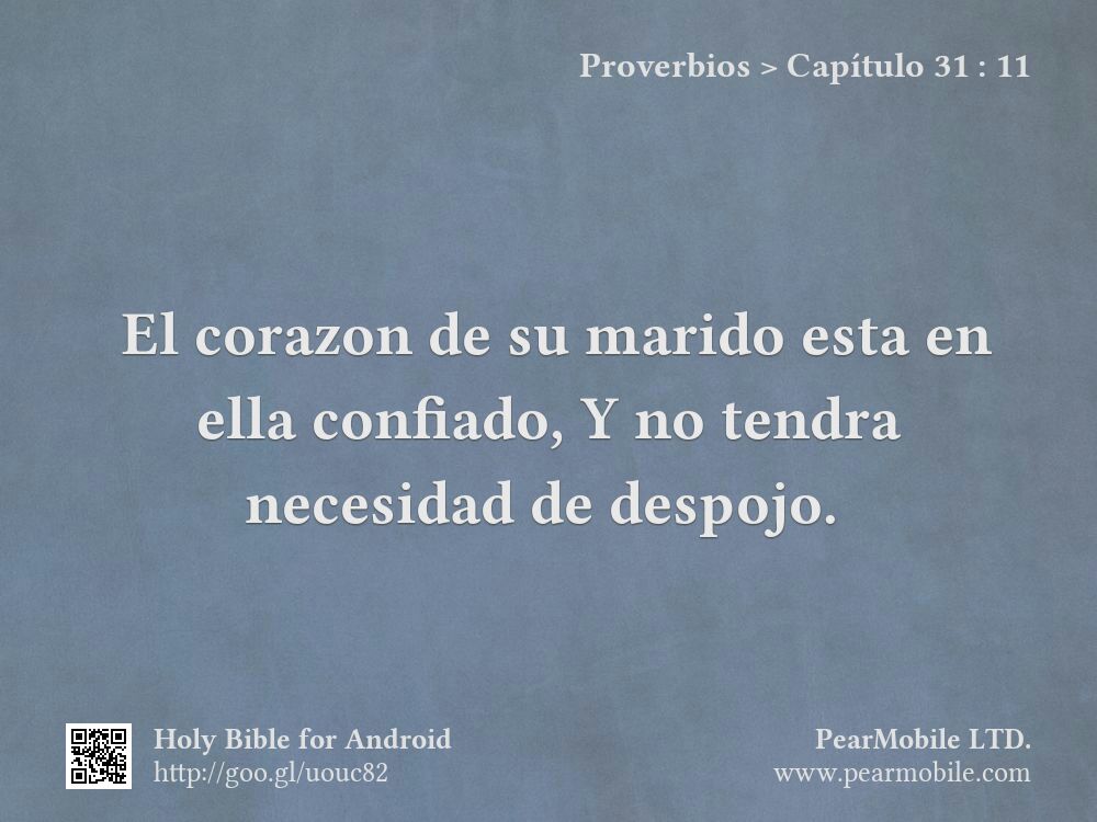 Proverbios, Capítulo 31:11